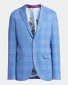 Etro Prince Of Wales-jacquard Blazer In Blue