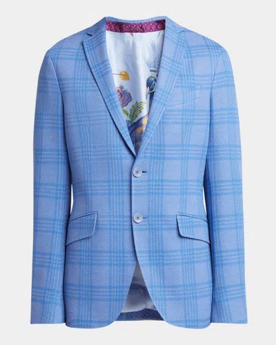 ETRO MEN'S TONAL CHECK TWO-BUTTON SPORT COAT
