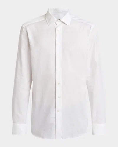 Etro Men's Tone On Tone Button-front Shirt In White