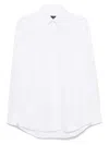 Etro Two Fabrics Formal Shirt Button Dow In White