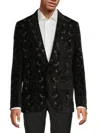 Etro Devoré-effect Single-breasted Blazer In Black
