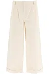 ETRO MEN'S WHITE WIDE LEG PANTS FOR SS23 COLLECTION
