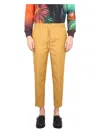Etro Cropped Trousers With Side And Back Pockets In Yellow