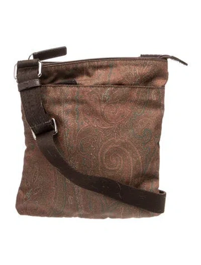 Pre-owned Etro Messenger Bag In Brown