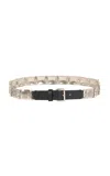 Etro Metal And Leather Belt In Neutral