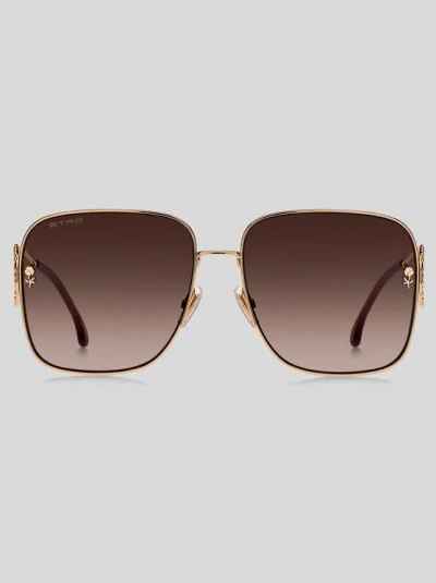 ETRO , METAL PAISLEY SUNGLASSES, WOMAN, BROWN