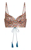 Etro Metallic Bustier Top In Multi