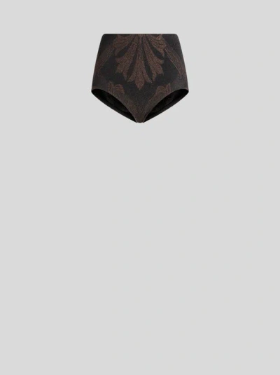 Etro , Metallic Jacquard Shorts, Woman, Black, Size L