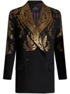 Etro Paisley Wool And Cashmere Blazer In 黑色