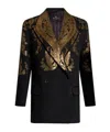 Etro Paisley Wool And Cashmere Blazer In Black