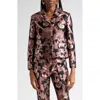 Etro Jacquard Cropped Jacket In Multicolor Pink Base