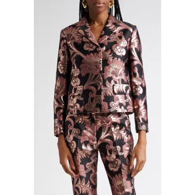 ETRO ETRO METALLIC PAISLEY CROP JACKET