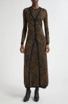 Etro Metallic Paisley Longline Cardigan In Multi