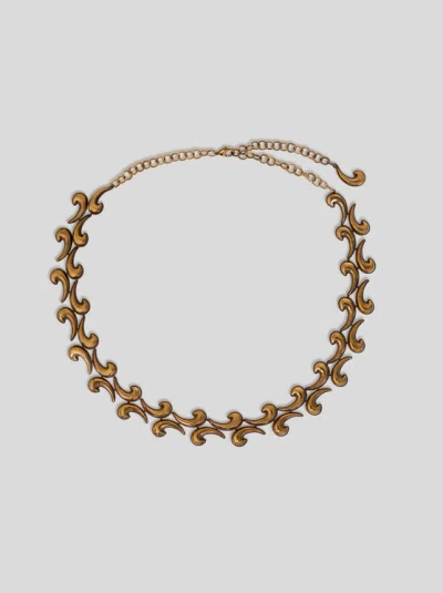 Etro Paisley Necklace In Gold