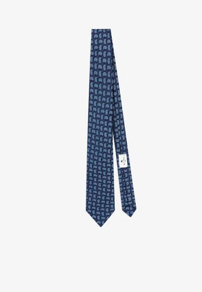 Etro Micro Paisley Silk Tie