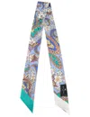 Etro Micro Paisley Silk Twill Scarf In Multicolor