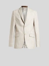 Etro Micro-striped Blazer In Beige