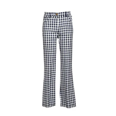 Etro Mid Rise Gingham Checked Trousers In Multi