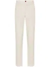 Etro Mid-rise Poplin Chino Trousers In Neutral