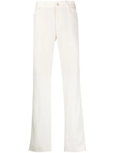 Etro Mid-rise Straight-leg Trousers In White