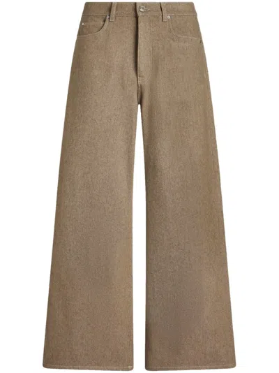 Etro Mid-rise Wide-leg Jeans In 中性色