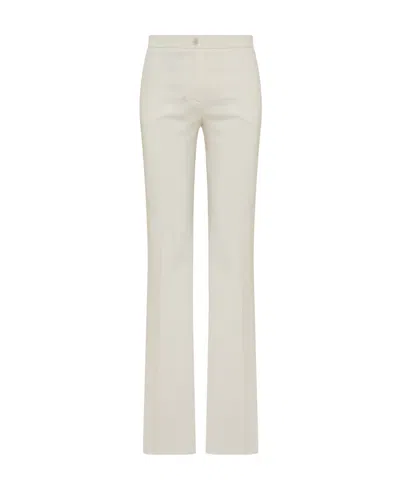 Etro Mid-waisted Straight-leg Trousers In White