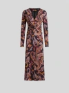 Etro Long-sleeved Dress In Black