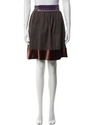 Pre-owned Etro Midi Length Skirt In Purple