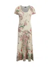 Etro Knit White Cotton Midi Dress With Flared Skirt