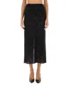 Etro Sheer Fabric Knit Skirt With Side Slit