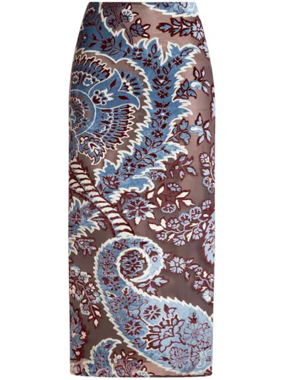 ETRO MIDI SKIRT WITH JACQUARD EFFECT