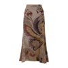 Etro Knit Midi Jupe Trompette In Multi