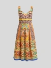 Etro Geo Floral Cotton Poplin Sundress