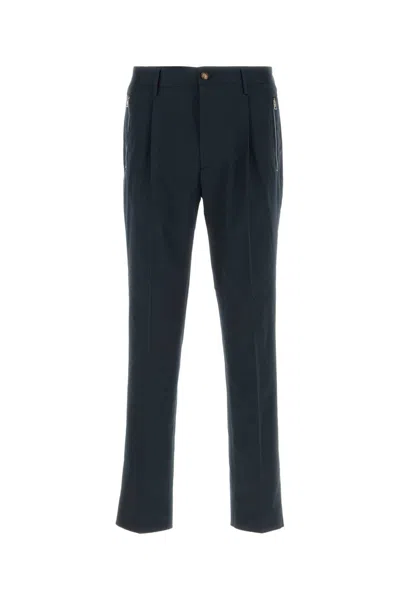 Etro Midnight Blue Stretch Cotton Pant