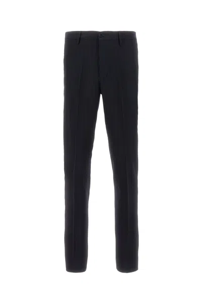 ETRO MIDNIGHT BLUE STRETCH WOOL PANTS