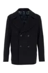 Etro Textured Double-breasted Coat Front Pockets
