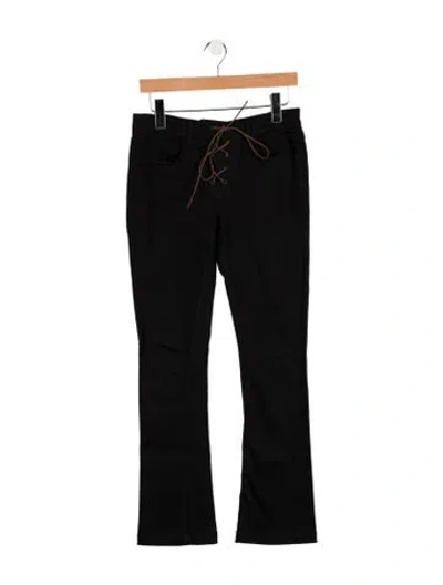 Pre-owned Etro Mid-rise Flared Jeans In Black