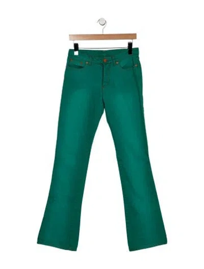 Pre-owned Etro Mid-rise Flared Jeans In Blue