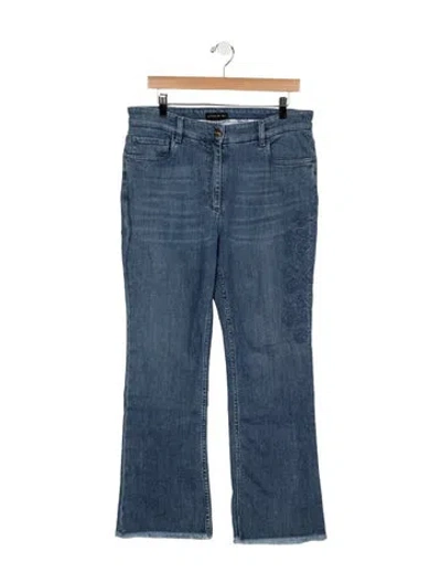 Pre-owned Etro Mid-rise Flared Jeans In Blue