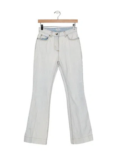 Pre-owned Etro Mid-rise Flared Jeans In Blue/white