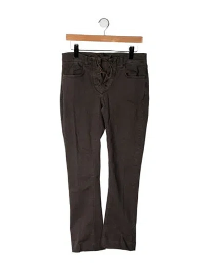 Pre-owned Etro Mid-rise Flared Jeans In Green