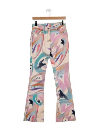 Pre-owned Etro Mid-rise Flared Jeans In Multicolor
