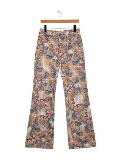 Pre-owned Etro Mid-rise Flared Jeans In Neutrals