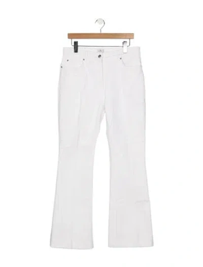 Pre-owned Etro Mid-rise Flared Jeans In White