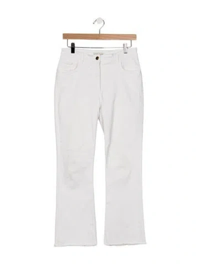 Pre-owned Etro Mid-rise Flared Jeans In White