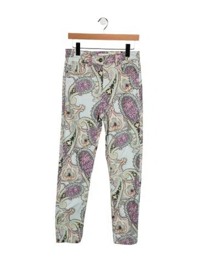 Pre-owned Etro Mid-rise Skinny Leg Jeans In Blue