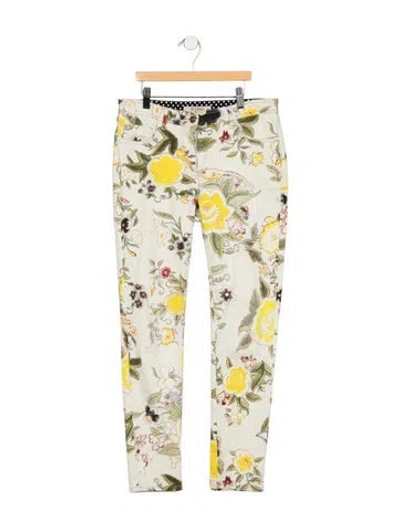 Pre-owned Etro Mid-rise Skinny Leg Jeans In Multicolor