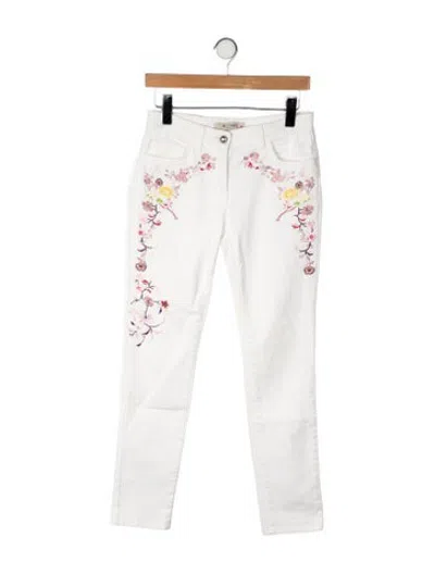 Pre-owned Etro Mid-rise Skinny Leg Jeans In Multicolor