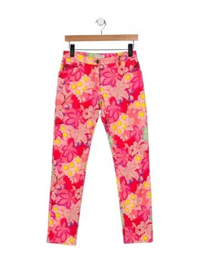 Pre-owned Etro Mid-rise Skinny Leg Jeans In Pink