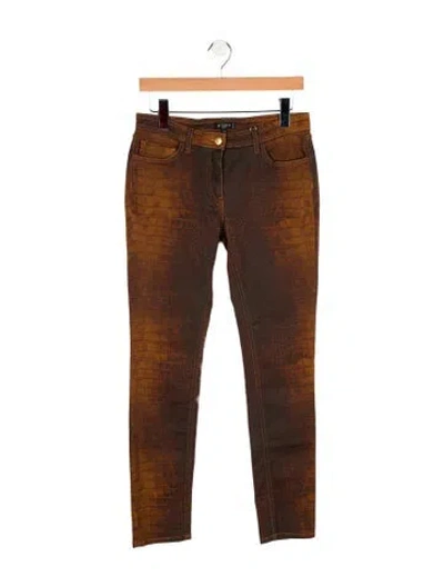 Pre-owned Etro Mid-rise Skinny Leg Jeans W/ Tags In Brown
